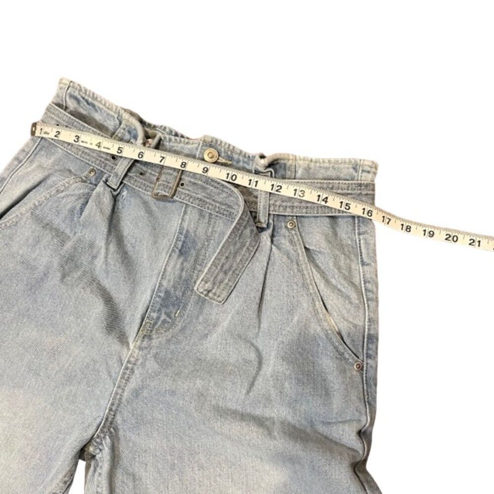 We The Free Pleated Belted High Rise Women's Light Denim Jeans Size 28 - Picture 5 of 13